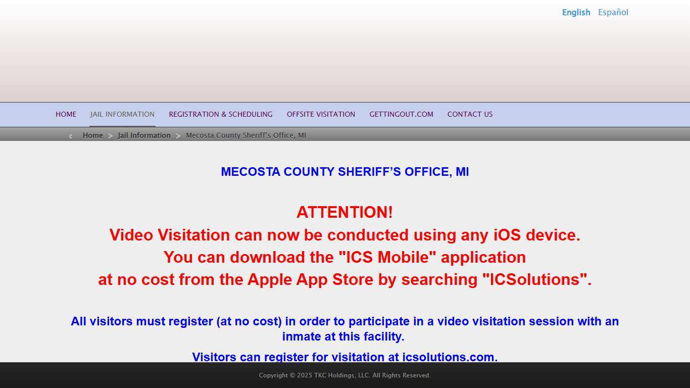 Mecosta County Sheriff’s Office, MI - The Visitor by ICSolutions
